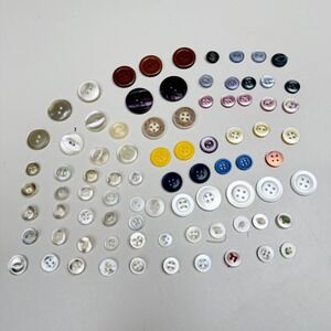 Vintage  Mixed Button Lot  Style Crafting Sewing Notions Multi colour + Size